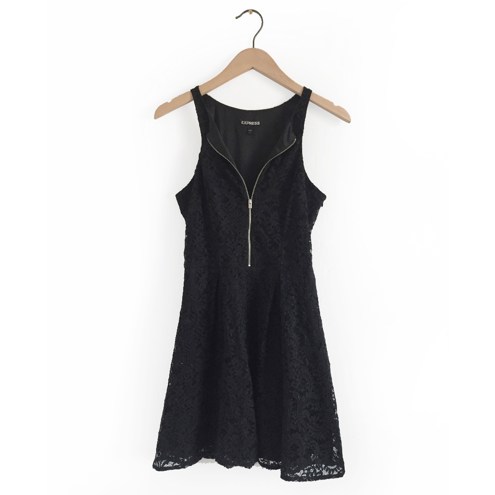 Express Black Lace Dress with Pockets size 0